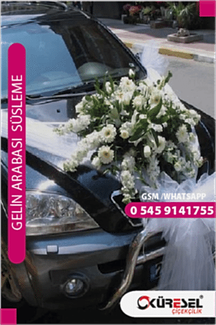 Gelin Arabası Süsleme Lara Modeli Gas10 Gelin Arabası Süsleme lara çiçekçi gelin arabası süsleme