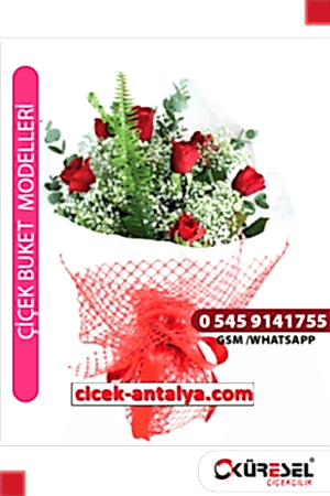 TÜLLÜ EN GÜZEL BUKET 7 KIRMIZI GÜL ÜRÜN KODU BK06 Çiçek Buketi