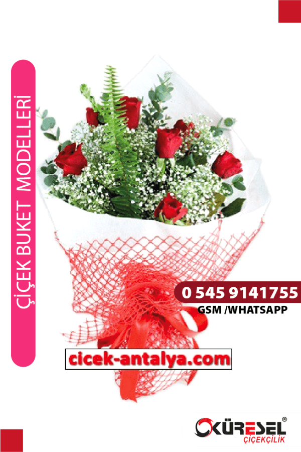TÜLLÜ EN GÜZEL BUKET 7 KIRMIZI GÜL ÜRÜN KODU BK06 Çiçek Buketi