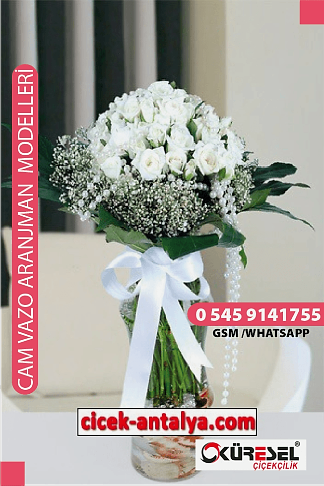 30 KIRMIZI GÜL ÜRÜN KODU CV26 Cam Vazolu Çiçek Aranjman